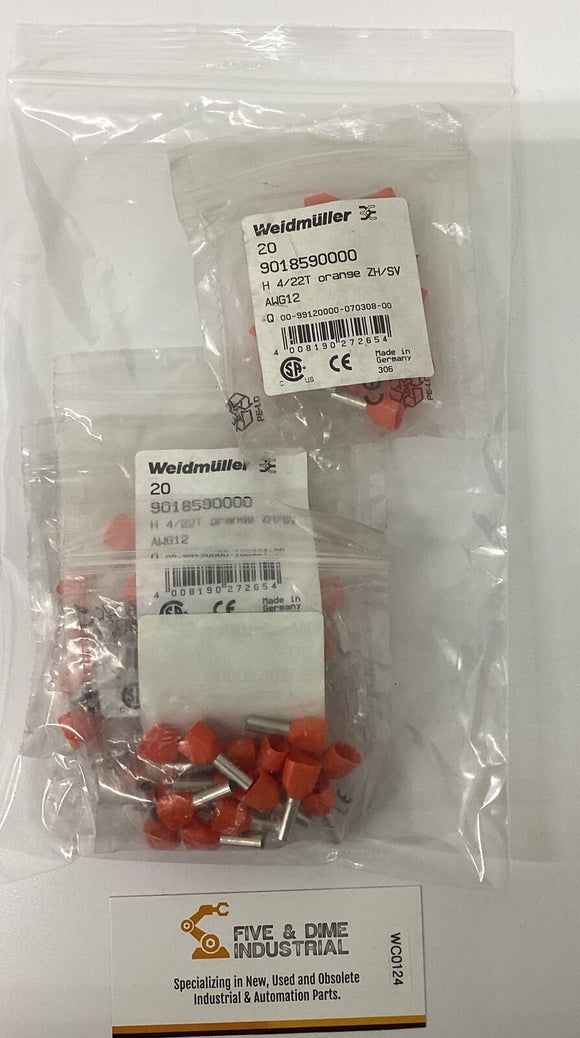 Weidmuller 901859000 4mm Ferrule 12 gauge  100 Pcs