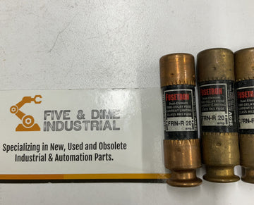 Bussmann FRN-R-20 Fusetron Time Delay Fuses 20A 250V Lot of 5 - 0
