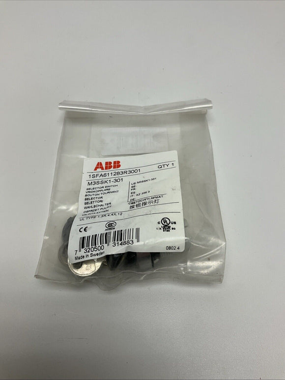ABB M3SSK1-301 3 Position Key Selector Switch Maintained