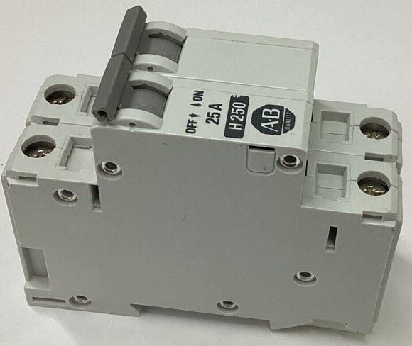 Allen Bradley 1492-CB2H250 Ser. B Din Mount Circuit Breaker 25 Amp