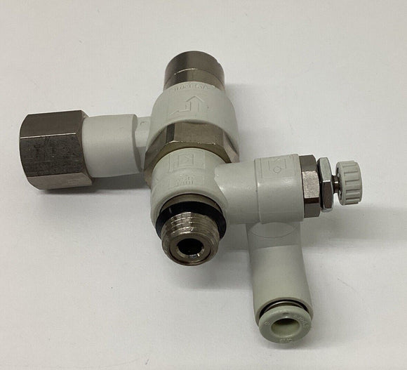 SMC ASP430F-U02-06-X352 Flow Control w/ Check Valve Fitting