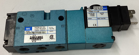 Mac 811C-PM-111JD-152 110/120 VAC Solenoid Valve