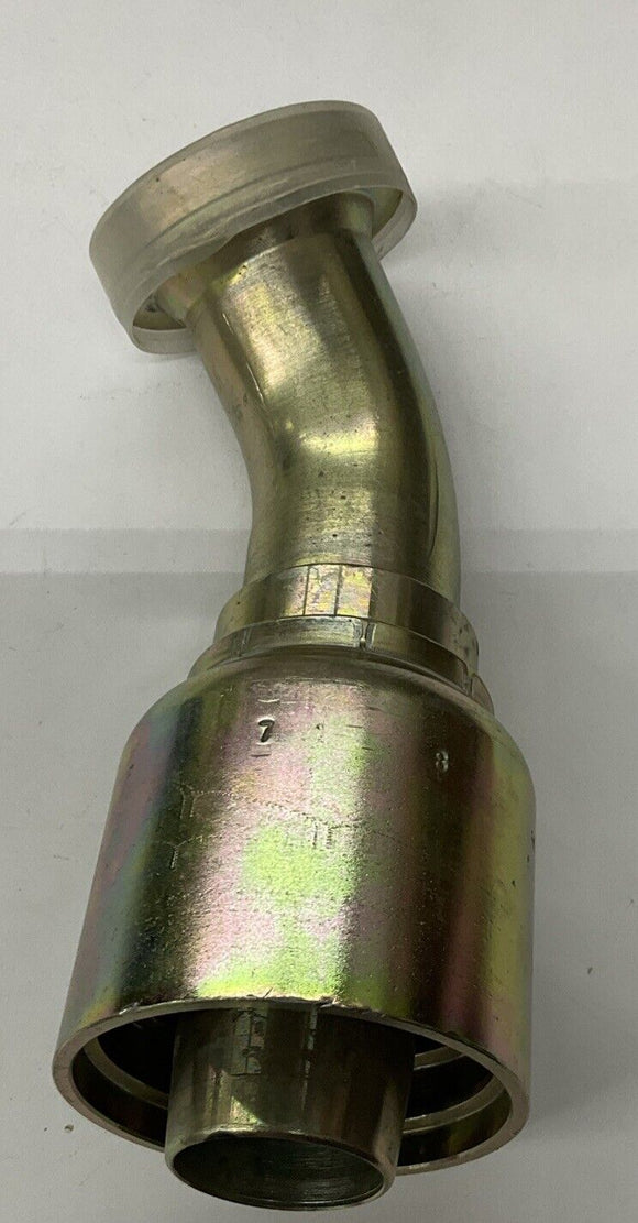 Parker 16F78-24-24 Hydraulic 45° Elbow Fitting Hose x Flang Head