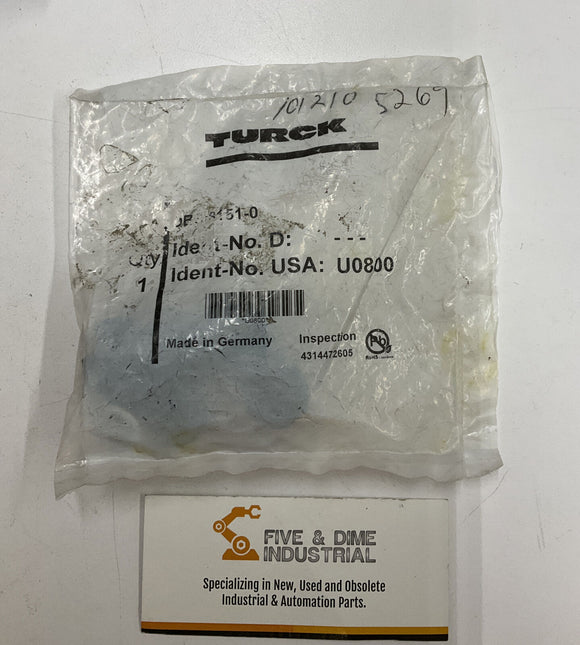 Turck DBS 8151-0 Connector Field 5-Pin M12 U0800