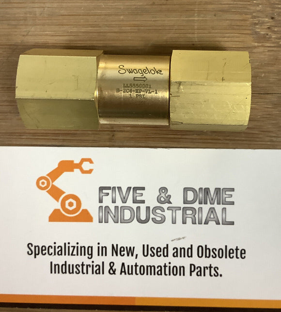 SWAGELOCK B-2C4-EP-VL-1 Brass Check Valve
