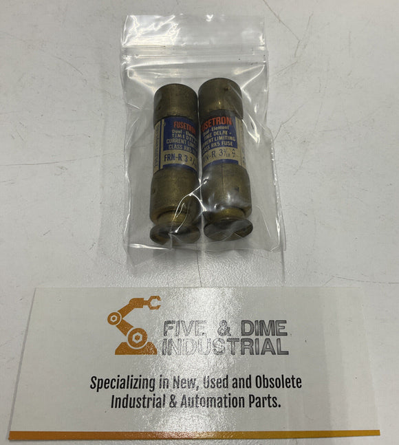 Bussmann Fusetron FRN-R-3-2/10 Fuses 3 2/10A 250V Lot of 2