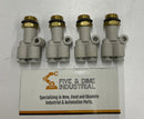 SMC KQZW04-V02 Lot of 4 One Touch Fitting Splitter 4mm 5/32"-1