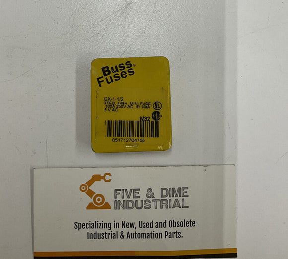 Bussmann AGX-1-1/2 Buss 5-Pack Fuses