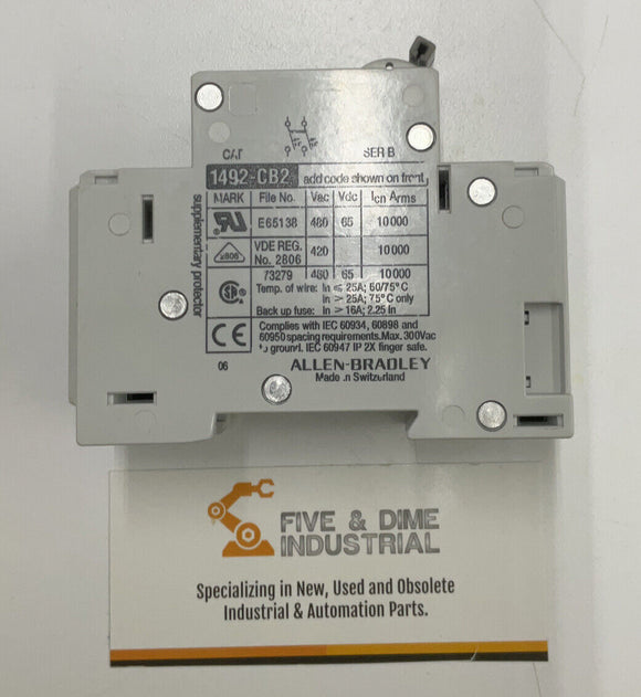 Allen Bradley 1492-CB2G015 Circuit Breaker 1.5 Amps