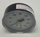 Ashcroft 25W1005-H-02B 2-1/2'' Steel Gauge 160 PSI, Brass Socket, 1/4'' NPT-4
