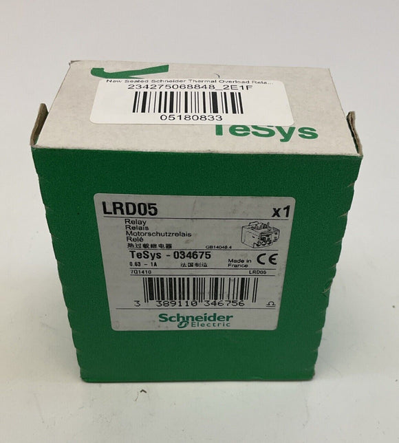 Schneider LRD05 Thermal Overload Relay LRD05 0.63-1A