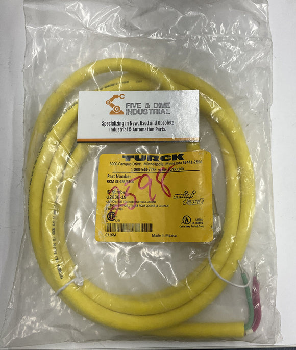 Turck RKM 35-2M/S600 Mini Fast Cable 3-Pole 2M U2038-19