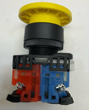 Fuji Electric AR22MOR-11Y Momentary Yellow Mushroom Push Button-6