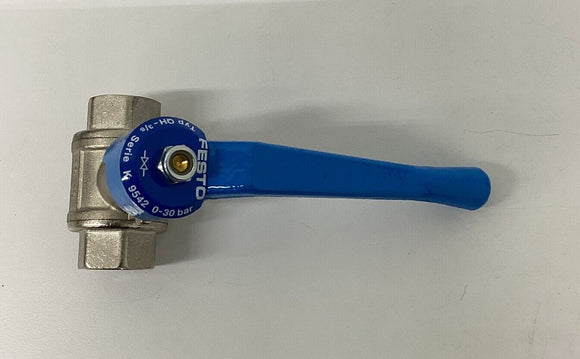 Festo QH-3/8 / 9542 Pneumatic Ball Valve Manually Actuated G3/8