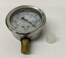 PJC  201L-254G 0-30 PSI Filled Vacuum Gauge 2.5''  1/4'' NPT Lower-3