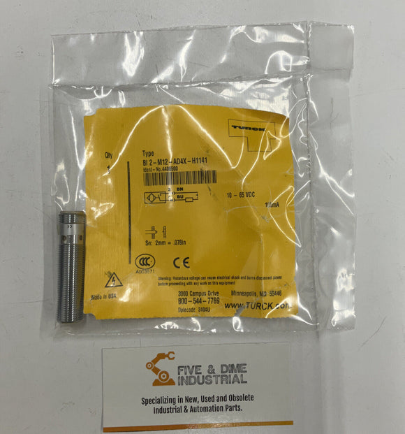 Turck Bi2-M12-AD4X-H1141  Proximity Sensor 440650010 65VDC, 2mm Sense