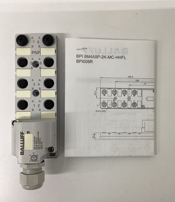 Balluff BPI-8M4A5P-2K-MC-HHFL 8-Port Junction Block BPI006R - 0