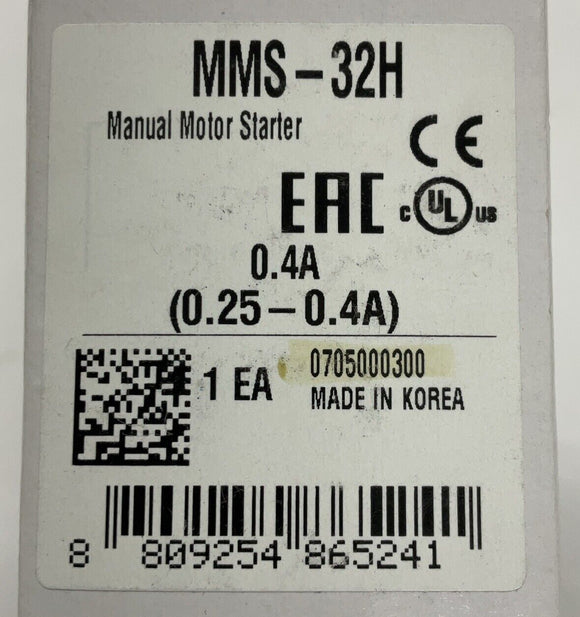 LS MMS-32H / MMS-32H-0.25-0.4A Manual Motor Starter 0.25-0.4A