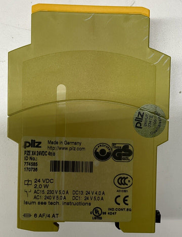 Pilz PZEX424VDC-4n/o / 774585 24VDC Safety Relay