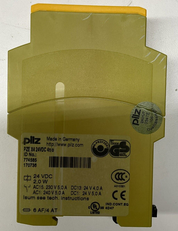Pilz PZEX424VDC-4n/o / 774585 24VDC Safety Relay