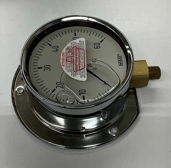 Wika 213.40 4" Pressure Gauge 4226324 1/4" 60PSI NPT LM