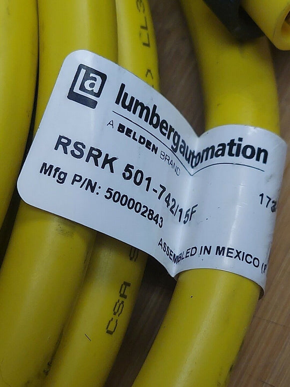 Lumberg RSRK 501-742/15F Cordset 500002843 5 Pole M/F, 15'