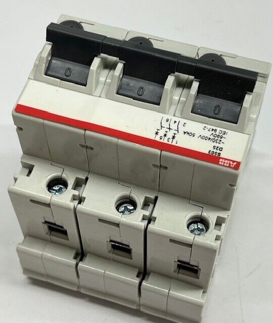 ABB S503-D25 Heavy Duty Circuit Breaker 2CCF011748R0001 3 Pole 25A