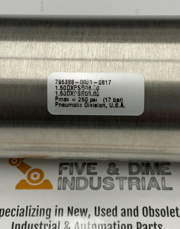 Parker 796388-0001-0817 / 1.5DXPSR08.00  250 PSI Pneumatic Air Cylinder