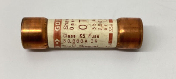 Mersen Gould 0T35 Class K5 One-Time Fuse 35A, 250V Pkg of (6)