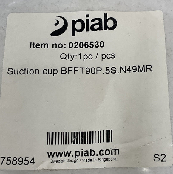 Piab 0206530  Polyurethane Suction Cup 3/8" NPT / BFFT90P.5S.N49MR