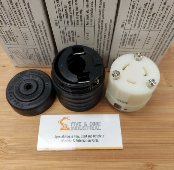Pass and Seymour L520-C Turnlok Connectors  Receptacles. Lot of 5