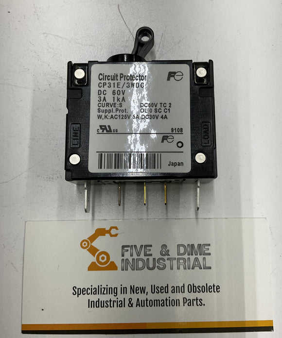 Fuji Electric CP31 E/3WDC Circuit Protector 3A 1-Pole
