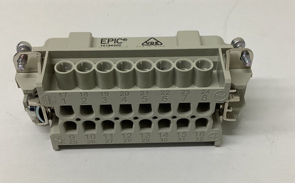 Lapp/Epic H-BE-16SS / 10194000  16 Pin Rectangular Male Insert