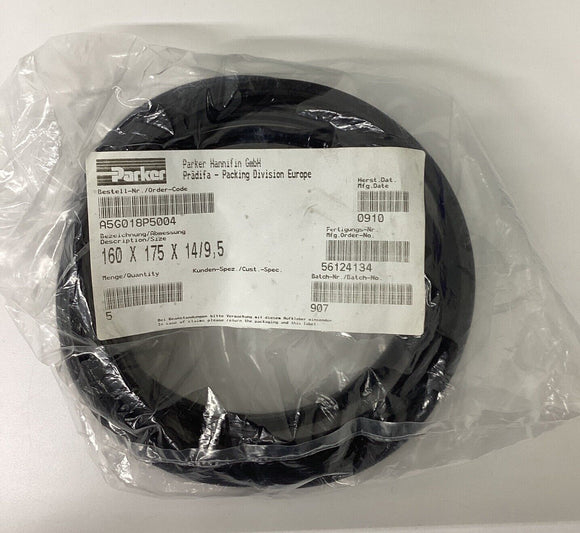 Parker A5G018P004 Wiper Seals 160x175x14/9.5  5-Pack
