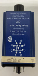ATC 319-B012Q1C Time Delay Relay 120VAC  0-300 seconds-3