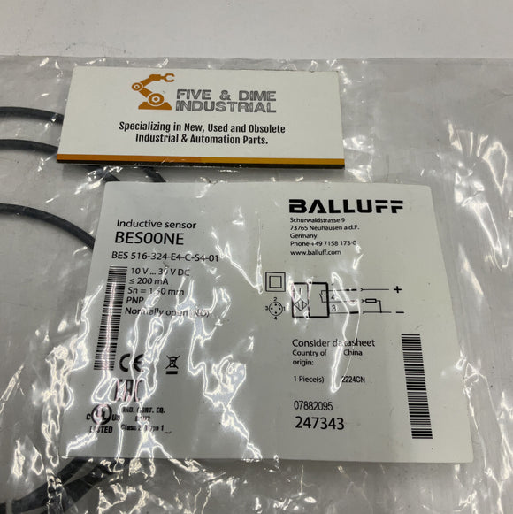 Balluff BES 516-324-E4-C-S4-01 Besoone Inductive Sensor 30VDC