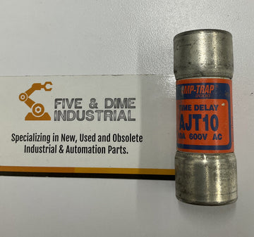 Amp-Trap AJT10 Lot of (3)  Fuse Dual Element Time Delay 10A 600V - 0