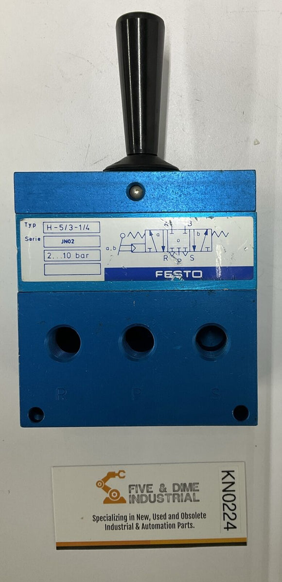 Festo H-5/2-1/4 Manual Lever Pneumatic Valve