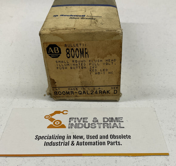 Allen Bradley 800MR-QAL24RAK Push Button Lighted Switch Green