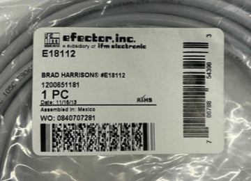 IFM Efector E18112 M12 90° Female Single End Cable 4-Wire 5-Meters