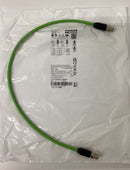 Murr 7000-44511-7960050 M12 Male/Male 4-Pole Shielded Cable .5M-1