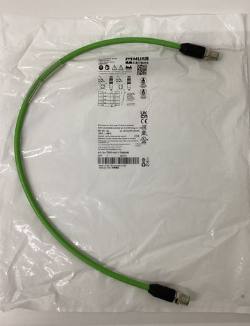 Murr 7000-44511-7960050 M12 Male/Male 4-Pole Shielded Cable .5M