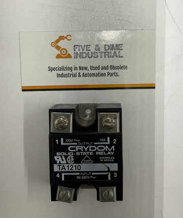 Crydom TA1210 Solid State Relay IN 90-280 Vac Out 120 Vac