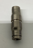 Legris 3606-06-00 Nickel Plated Brass Union 1/4'' OD Tube. Pkg of 5-4