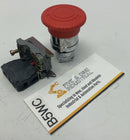 Square D ZB4BZ102 Base Mount with Contact Block and Emergency Twist Button-1