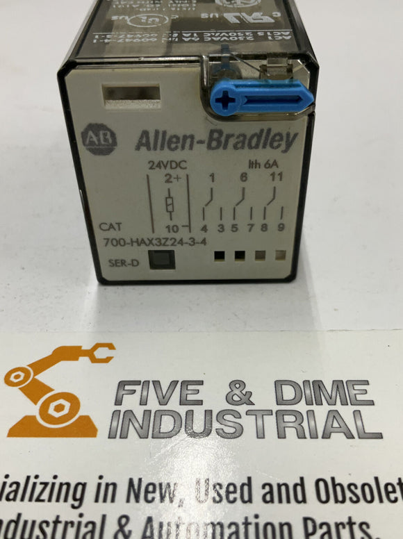 Allen Bradley 700-HAX3Z24-3-4 24VDC Coil. Lot of 2 Relay