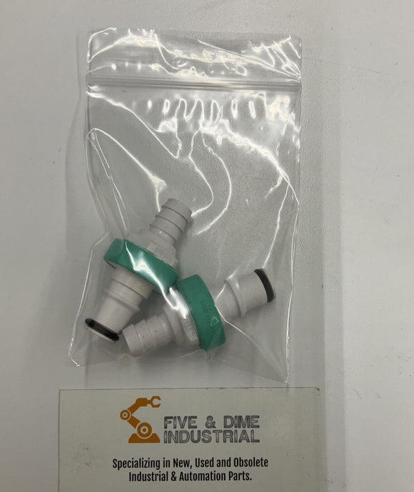 CPC Colder Products NS4D2Z00606 3/8" Barb Valved In-Line Coupling Insert