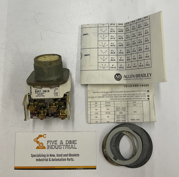 Allen Bradley 800T-HG16A Selector Switch Ser. T Industrial Controls