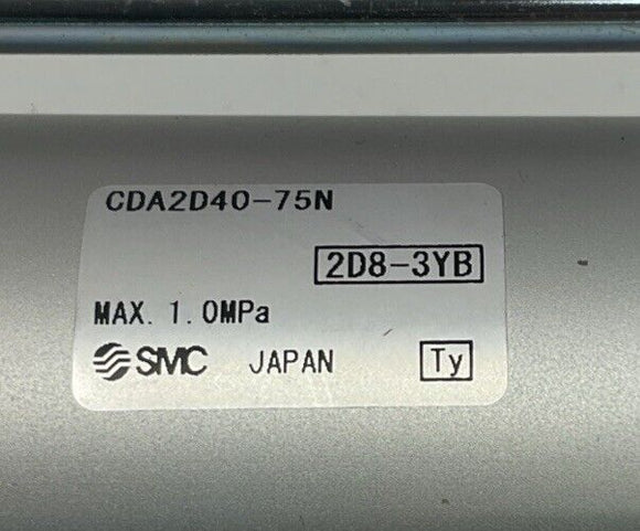 SMC CDA2D40-75N Tie Rod Cylinder 145PSI