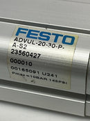 Festo ADVUL-20-30-P-A-S2 Pneumatic Cylinder 20mm Bore, 30mm Stroke 165091-5